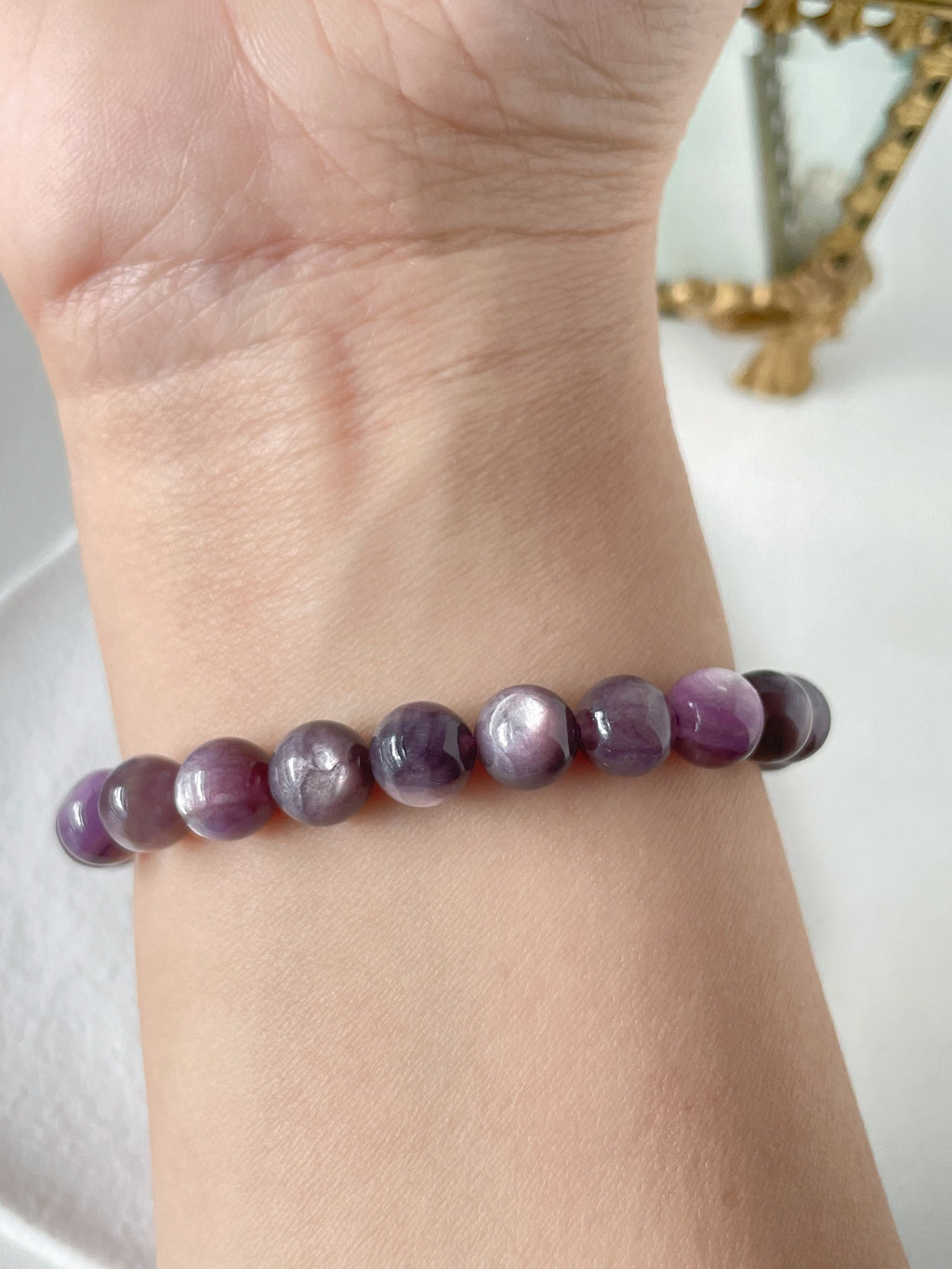 Purple Lepidolite Bracelet - 8mm
