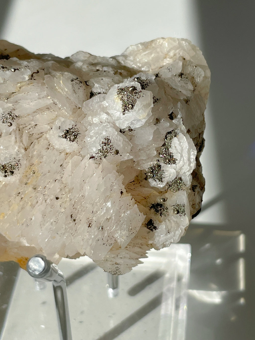 Pyrite on Pagoda Calcite - Daye, Hubei, China