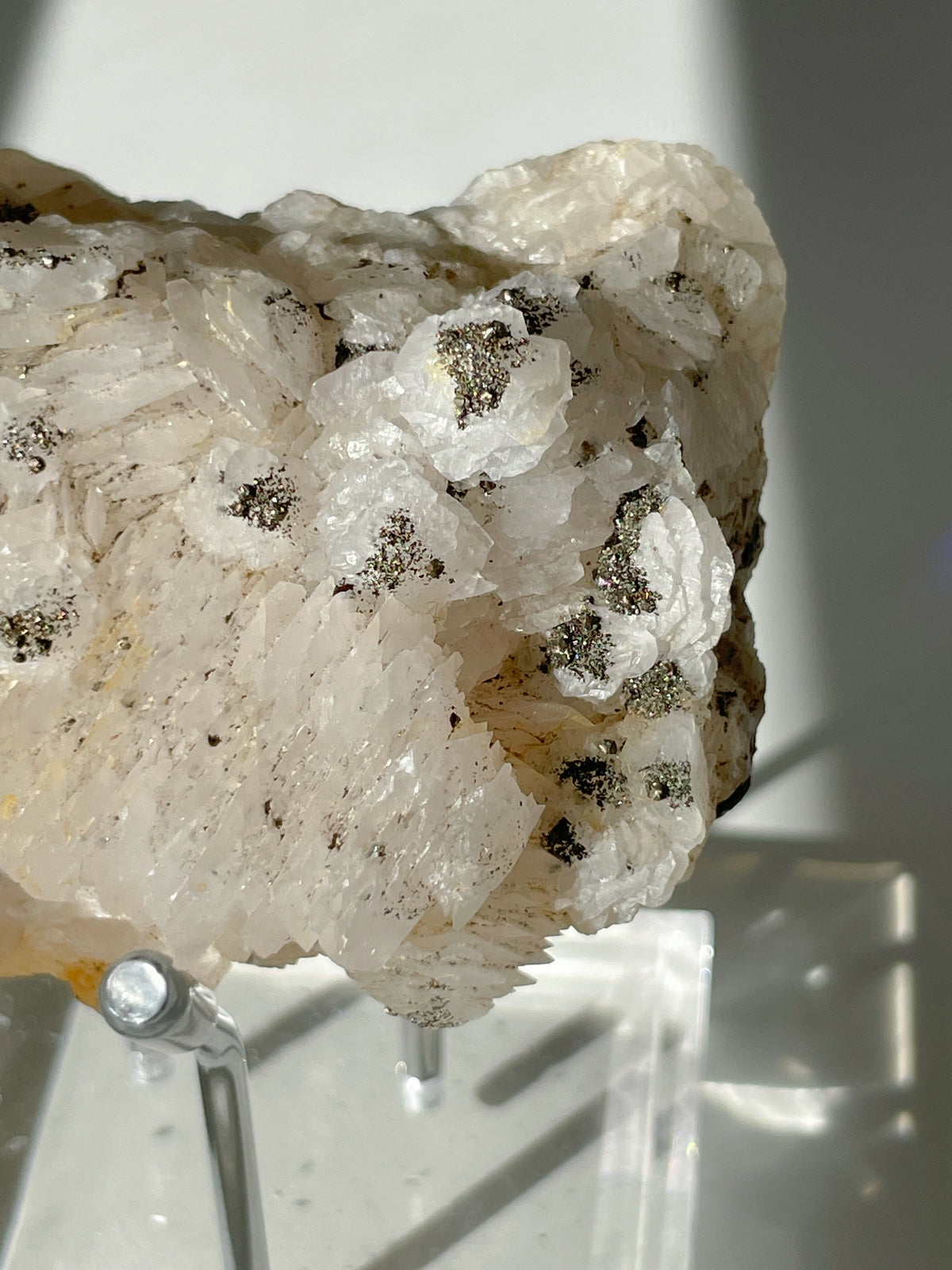 Pyrite on Pagoda Calcite - Daye, Hubei, China