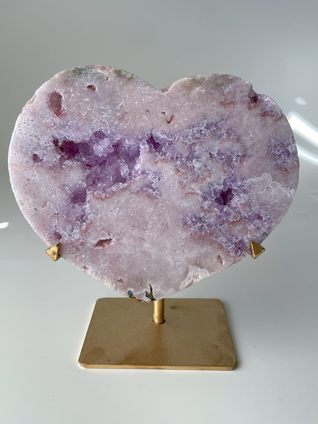 1.5KG Statement Pink Amethyst Heart on Stand 13