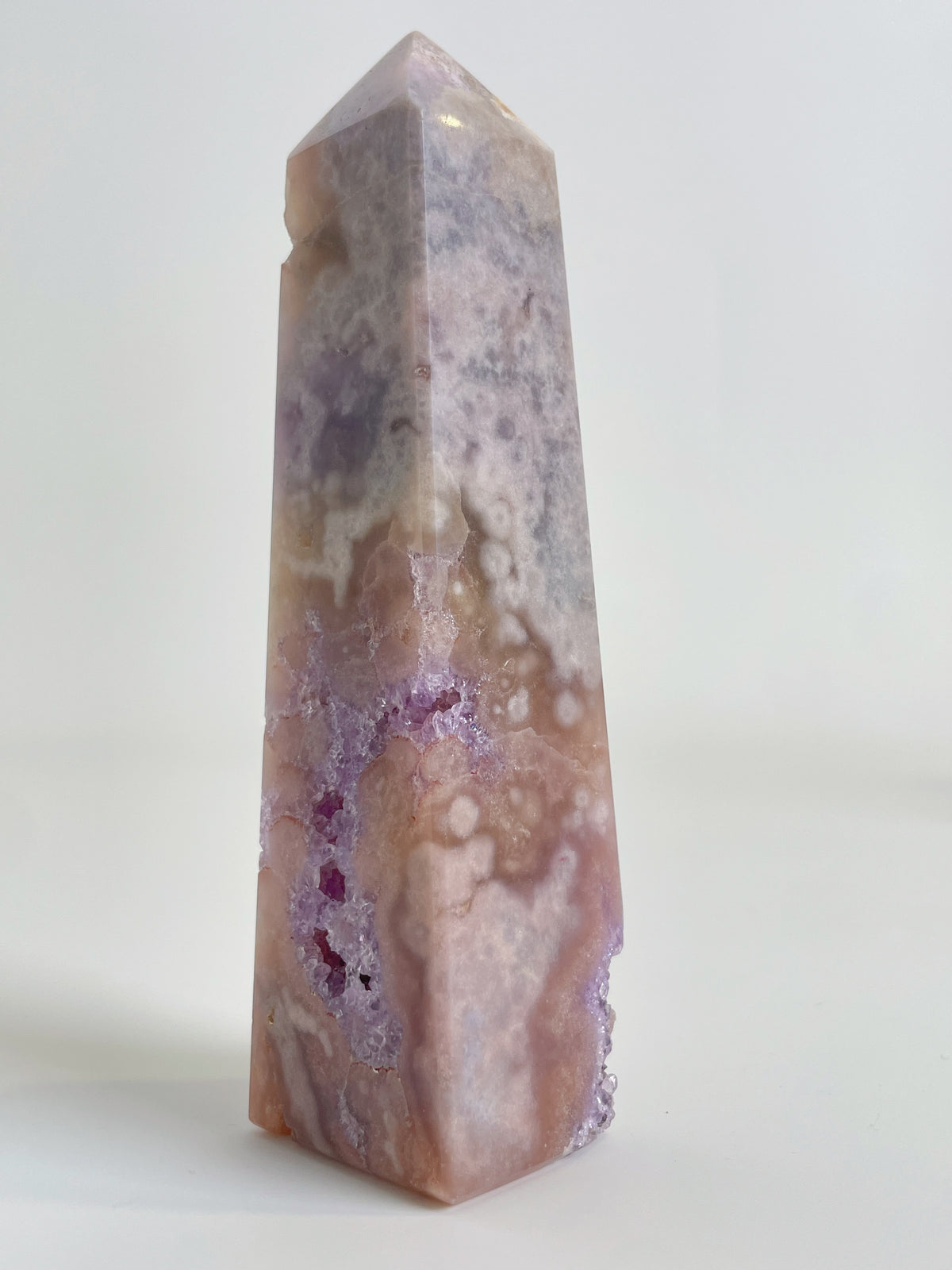 Druzy Purple Pink Amethyst Tower