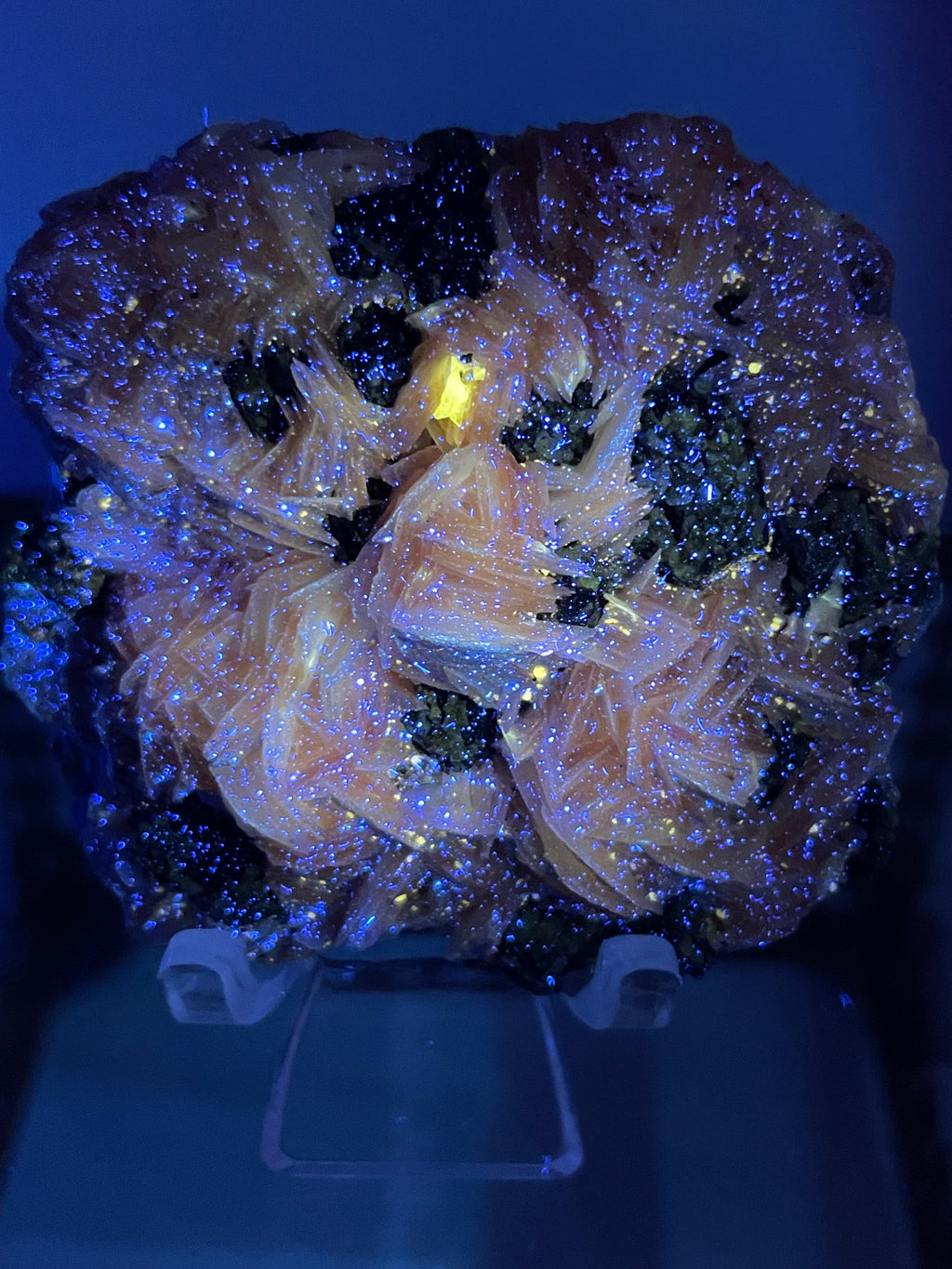 Barite on Cerussite and Galena - Morocco