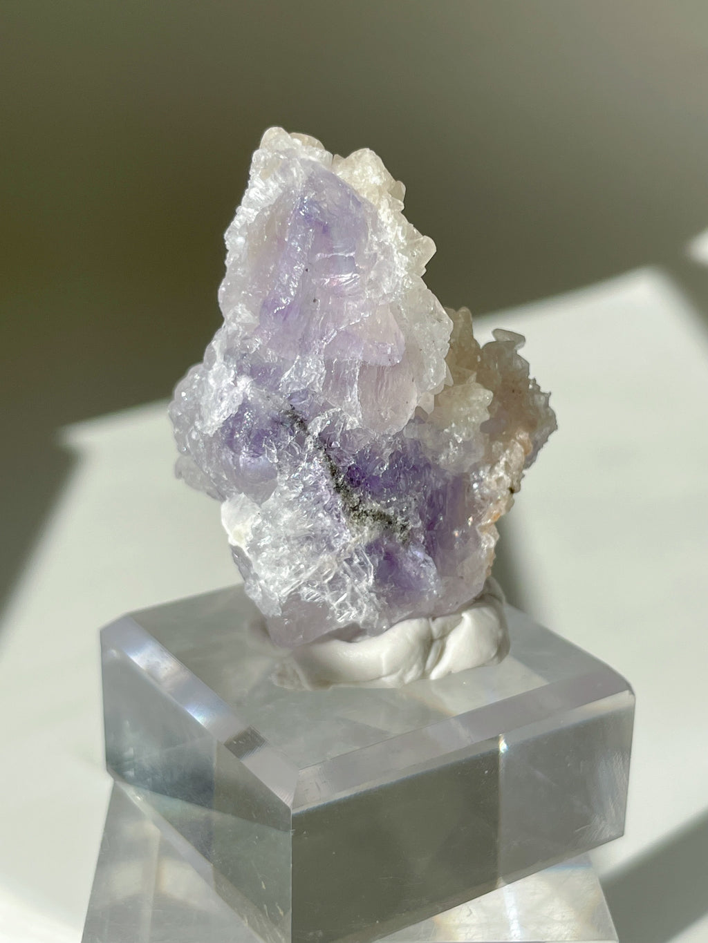 Purple Zoned Fluorite with Calcite – Shangbao Mine, Hunan, China