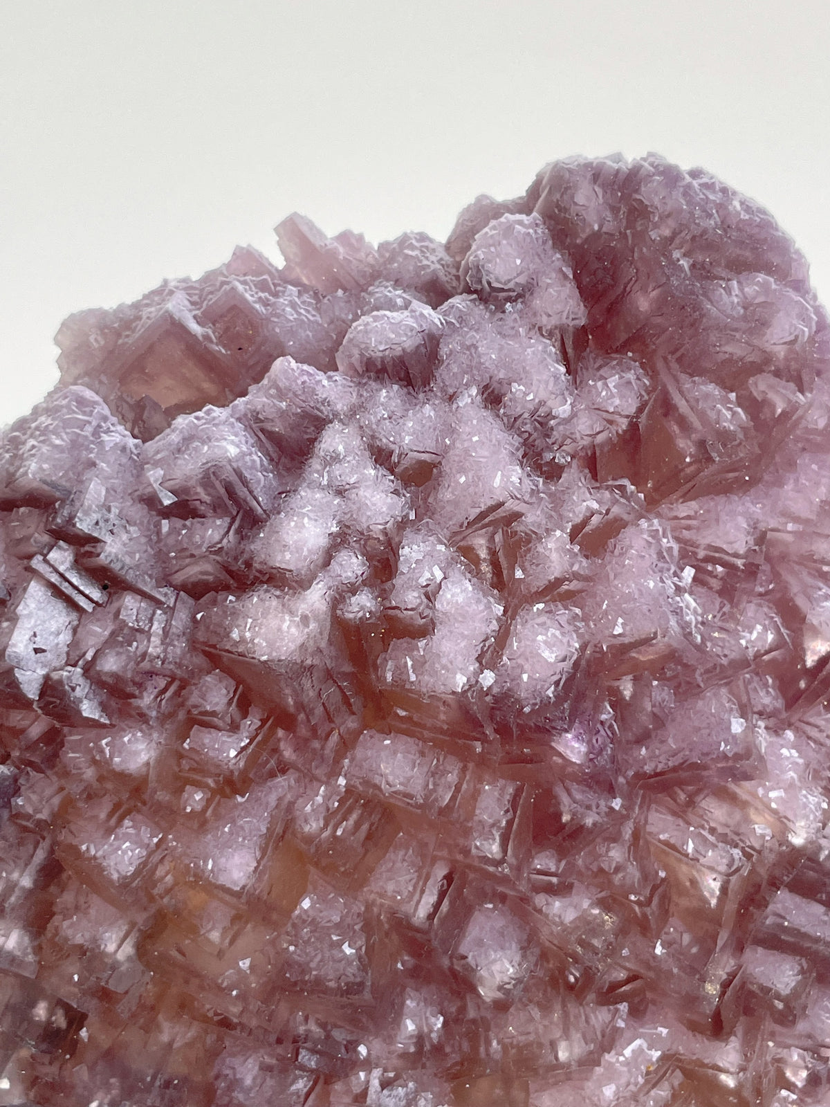 Mauve & Amber Stepped Fluorite – Minggang Mine, Henan, China