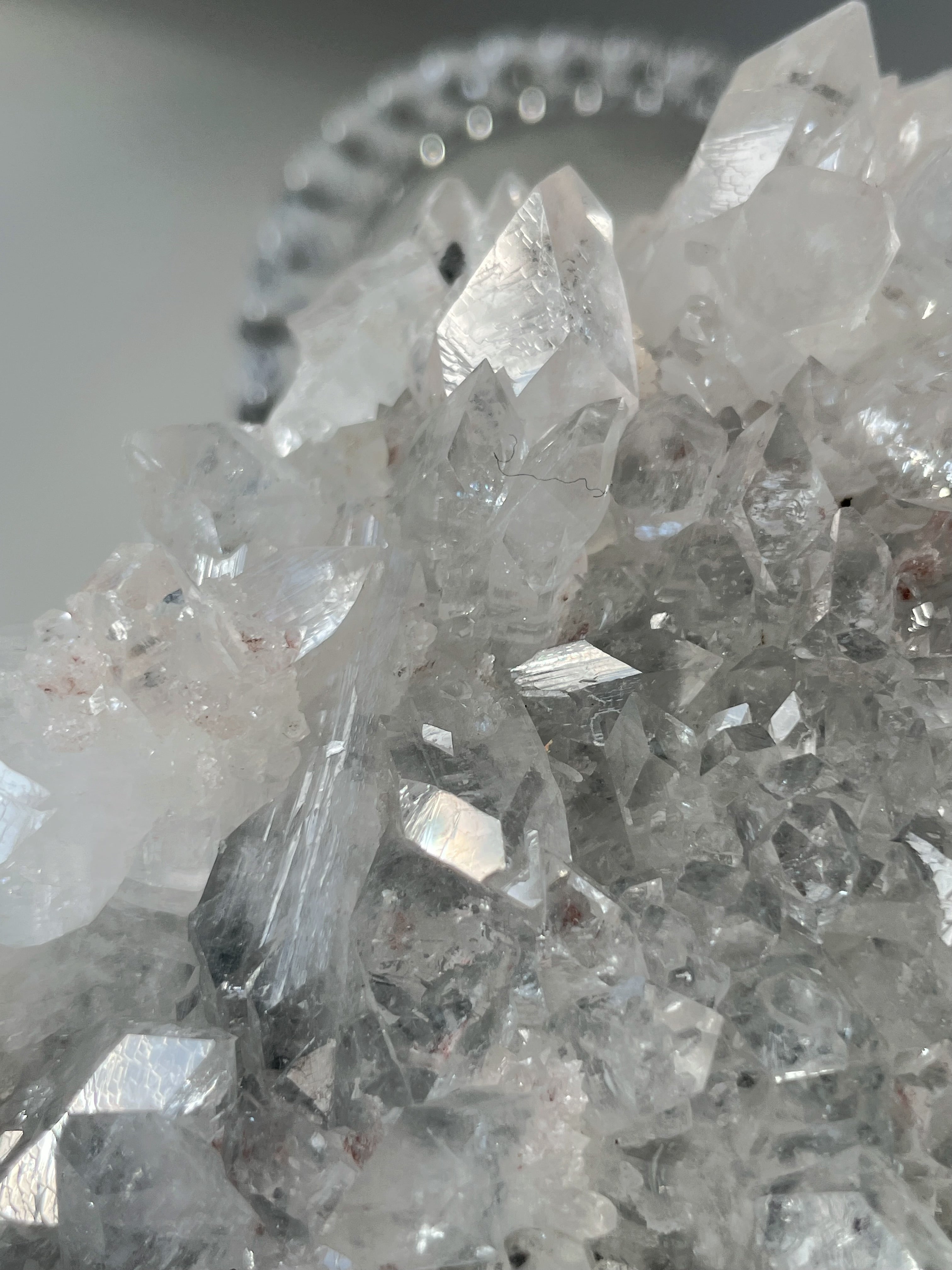 Apophyllite with Pink Calcite Cluster 2
