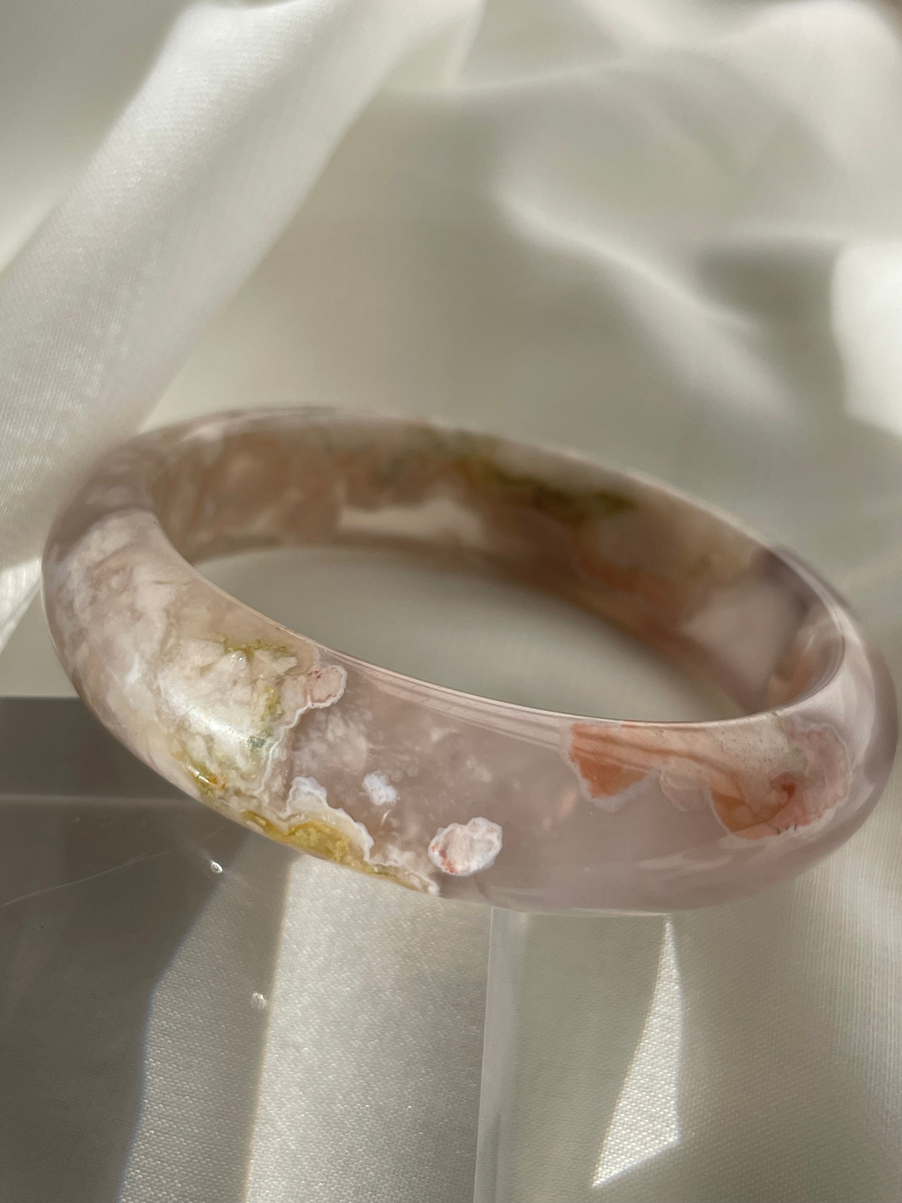 Flower Agate Bangle 5