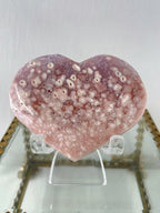 Flower Agate Purple Amethyst Heart 3