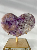 Pink Amethyst Heart on Stand 3