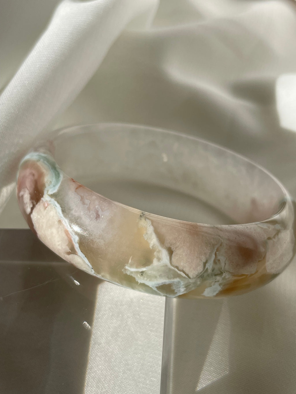 Flower Agate Bangle 2