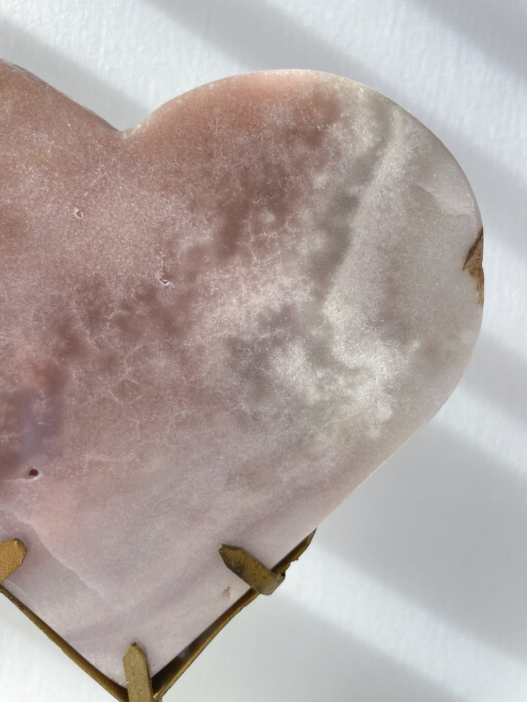Pink Amethyst Heart on Stand 8