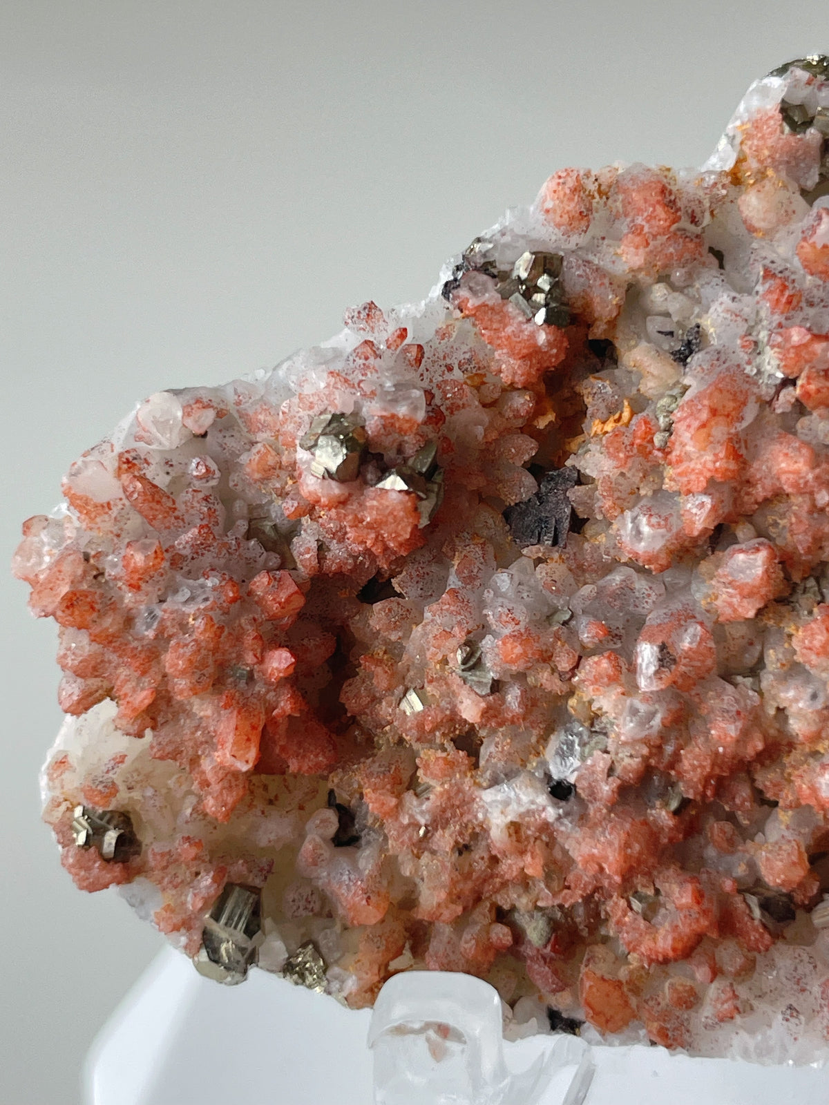 Strawberry Quartz with Pyrite - Jiangxi, China