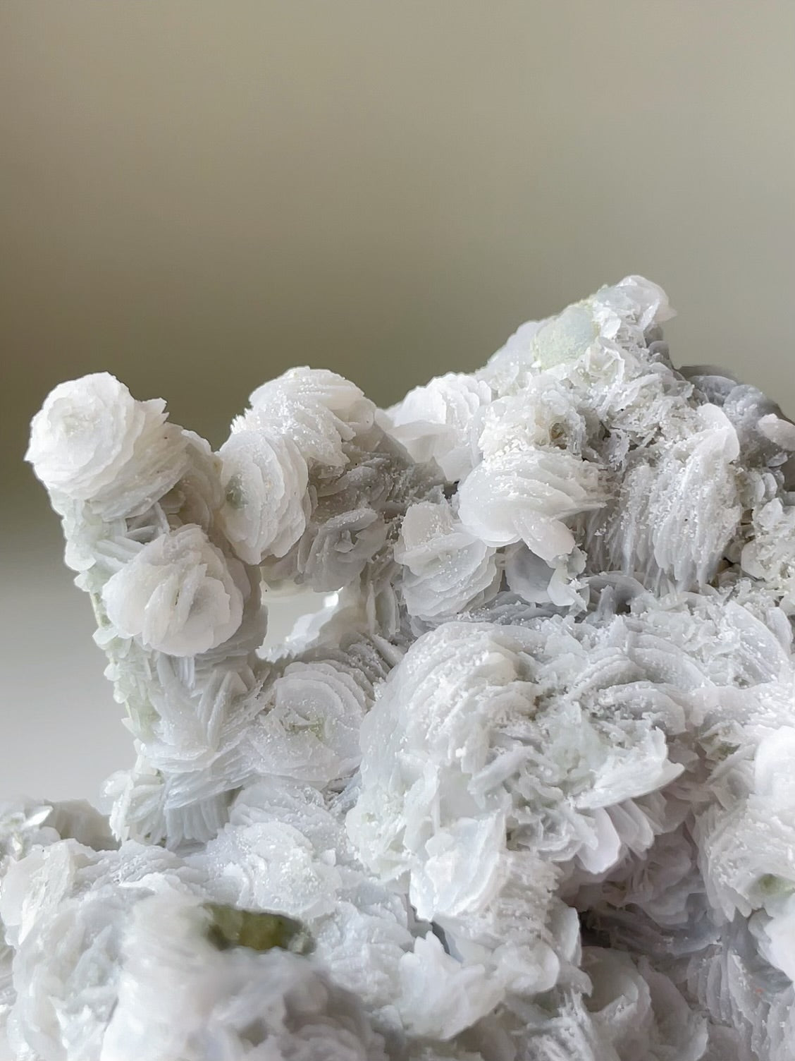 Petal Calcite and Specular Hematite on Chlorite-included Quartz - Inner Mongolia, China