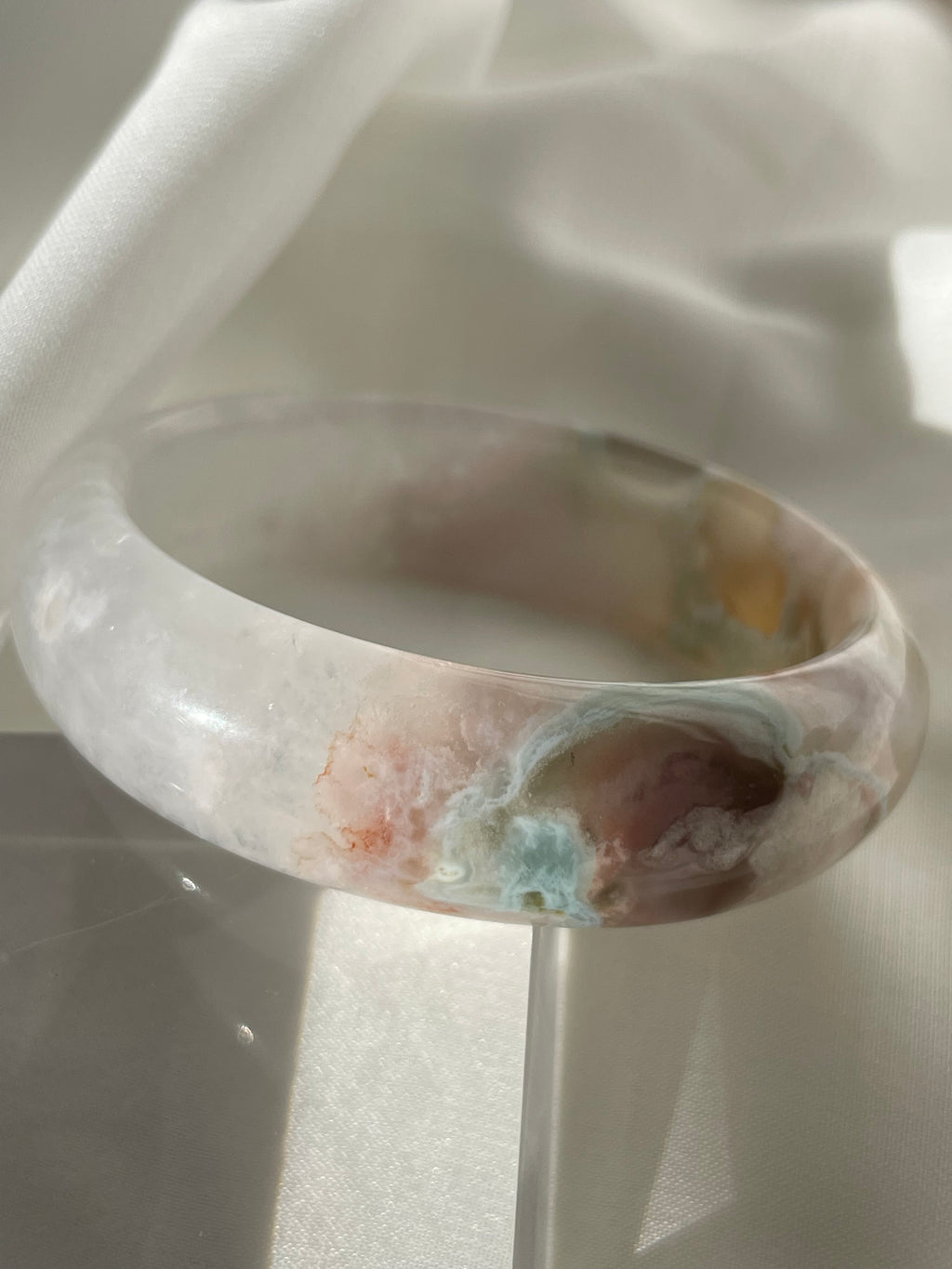 Flower Agate Bangle 2