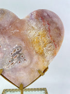 Pink Amethyst Heart on Stand 5