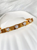 Waterproof Gold Heart Bangle | 18k Gold Filled – Lizzy image 1