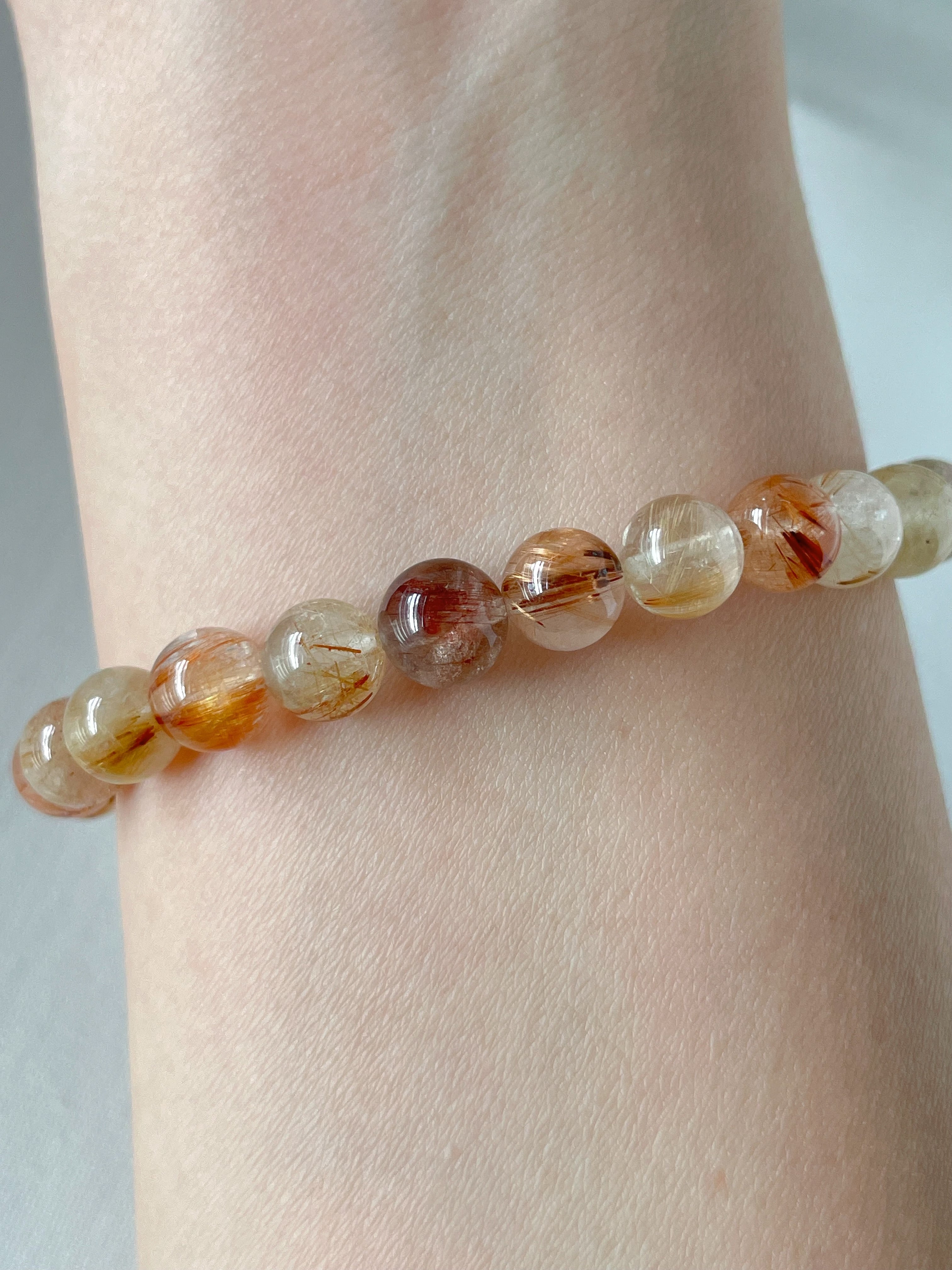 Rutilated Quartz Bracelet - 7.8mm