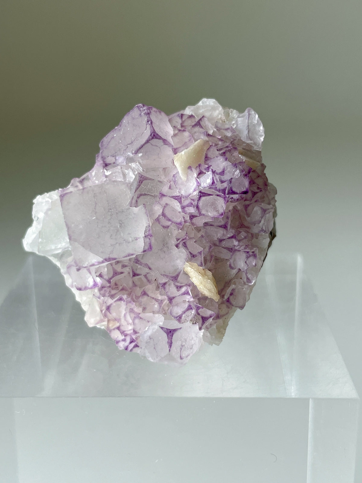 Purple-zoned (QR Code) Fluorite - Guizhou, China