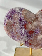 Pink Amethyst Heart on Stand 3