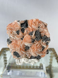 Barite on Cerussite and Galena - Morocco