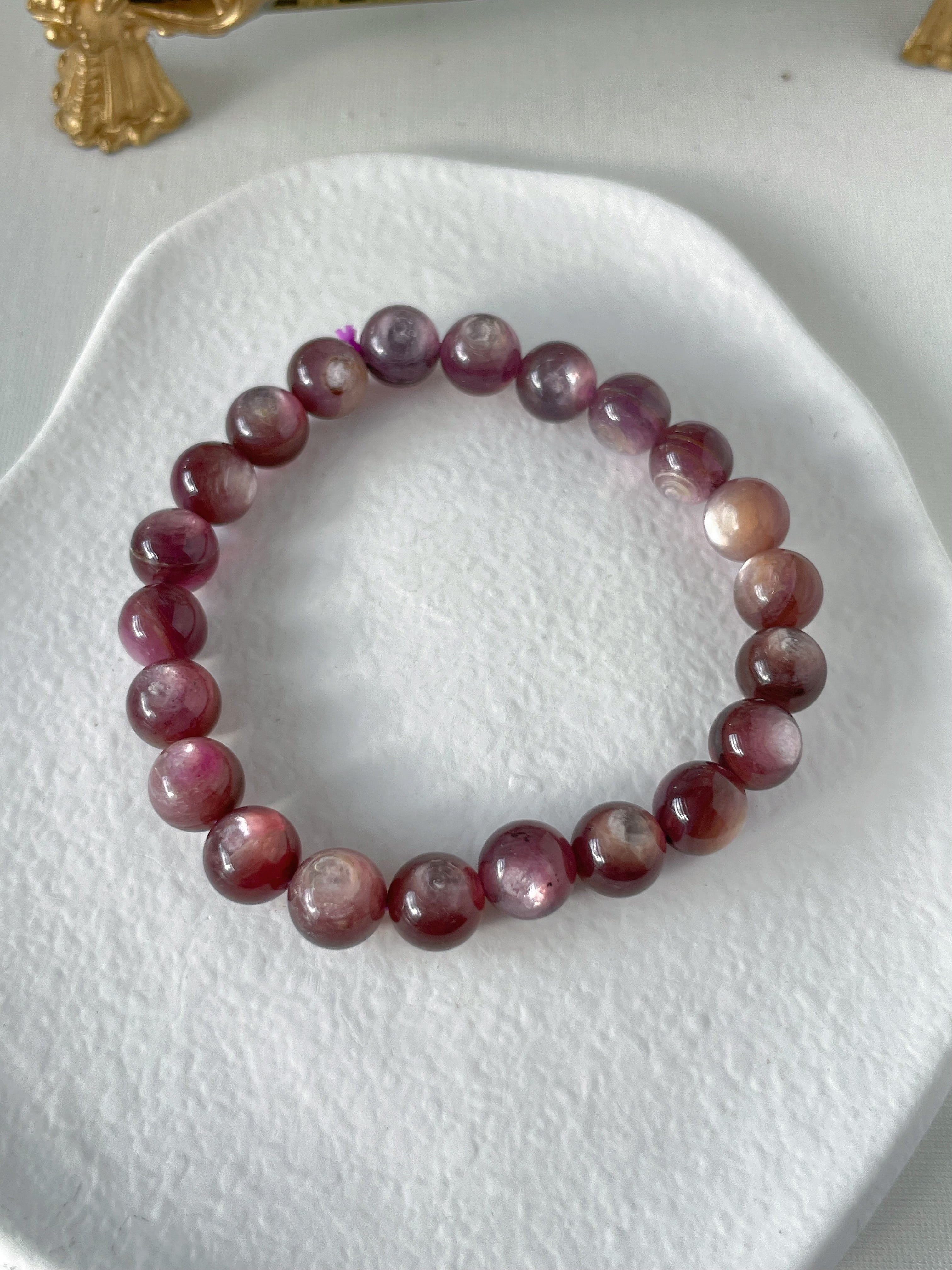 Purple Lepidolite Bracelet 3 - 8mm
