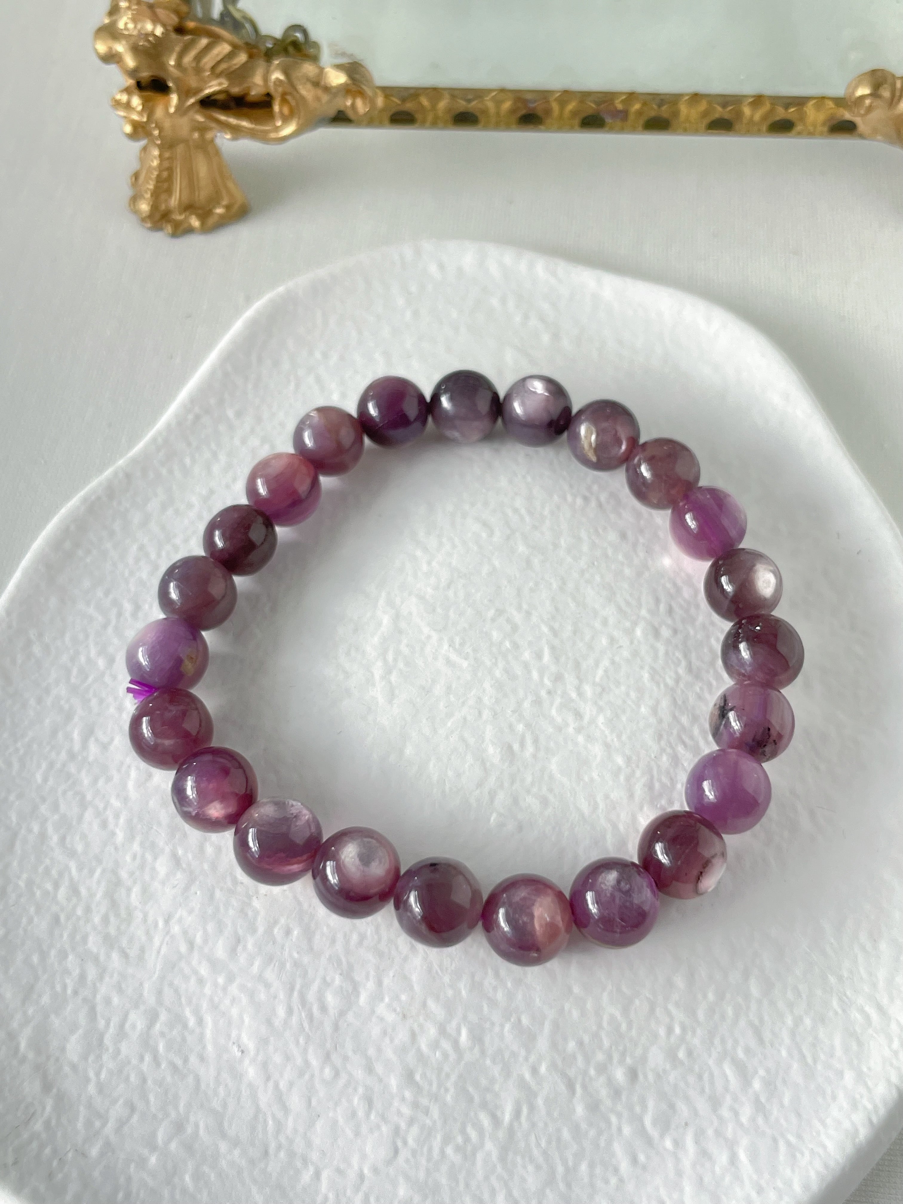 Purple Lepidolite Bracelet - 8mm