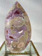 Flower Agate Purple Amethyst Druzy Freeform
