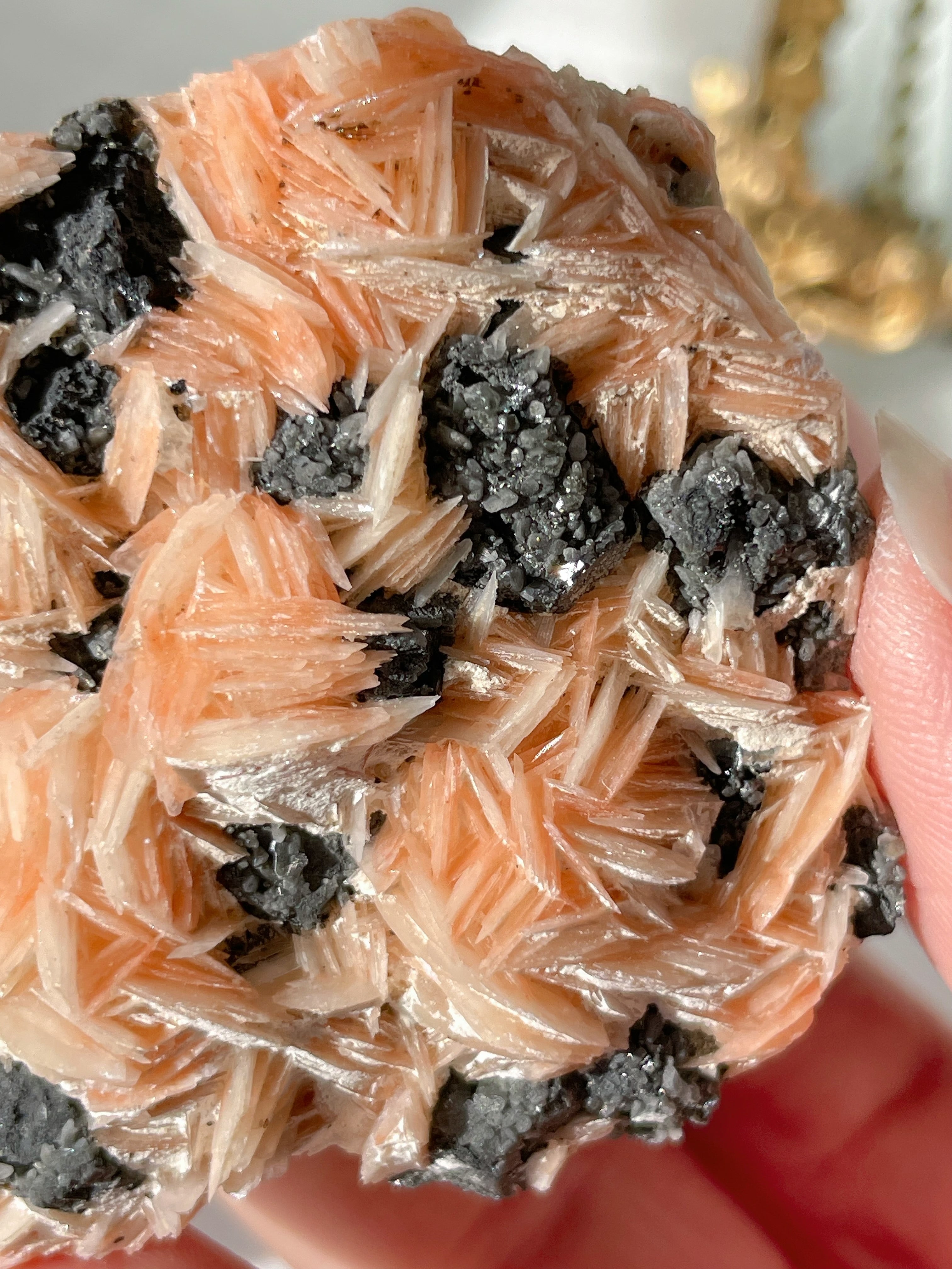 Barite on Cerussite and Galena - Morocco