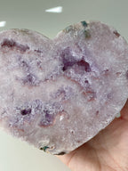 1.6KG Statement Pink Amethyst Heart on Stand 12