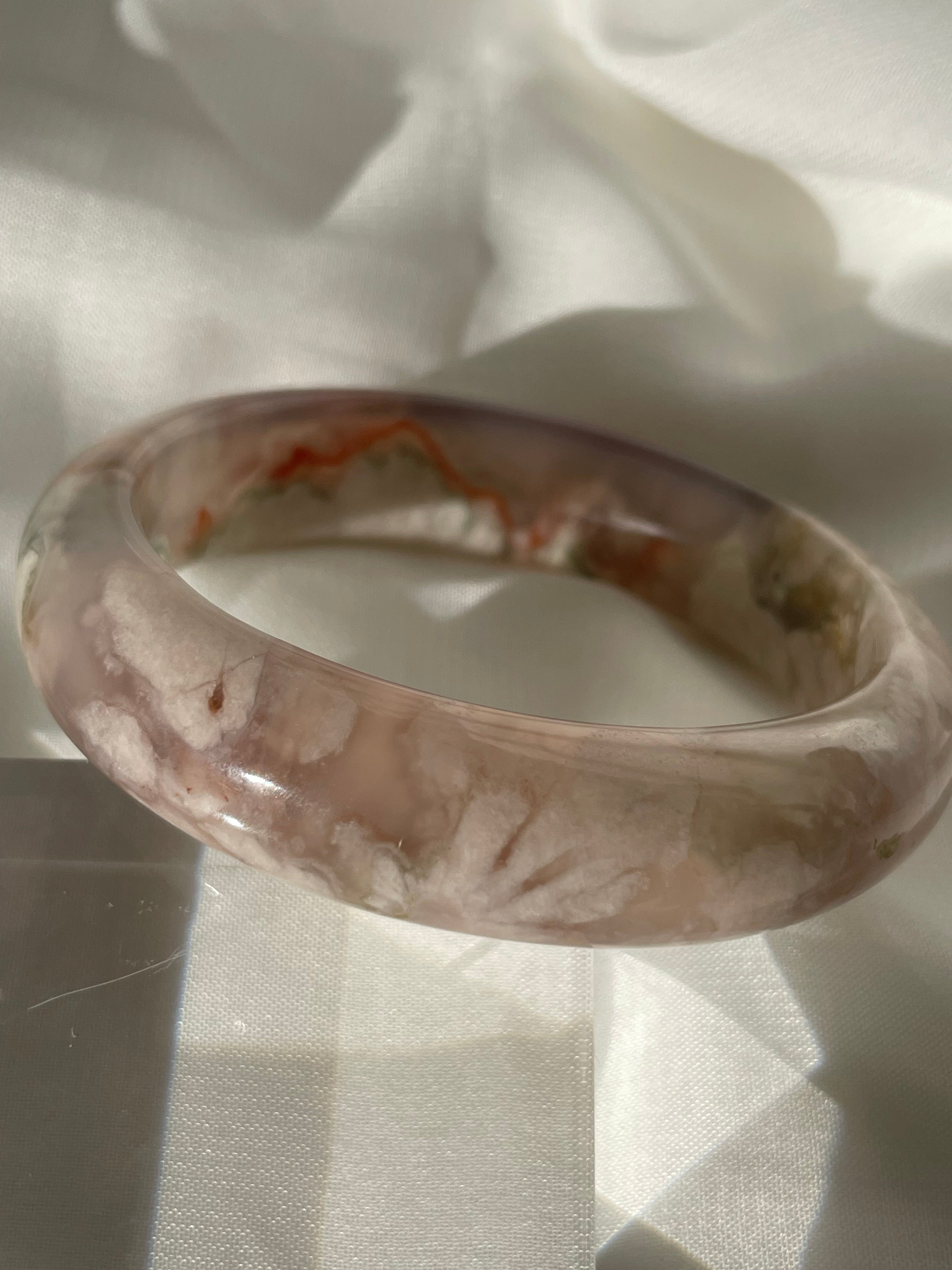 Flower Agate Bangle 1