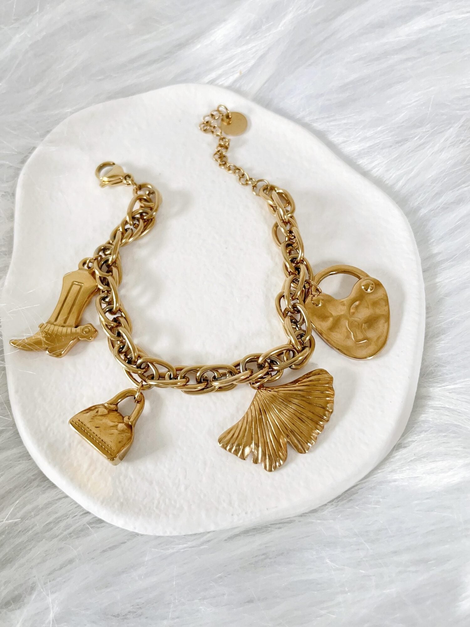 Waterproof Gold Chunky Bracelet | 18k Gold Filled – Quinn image 0