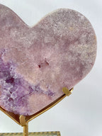 Pink Amethyst Heart on Stand 7