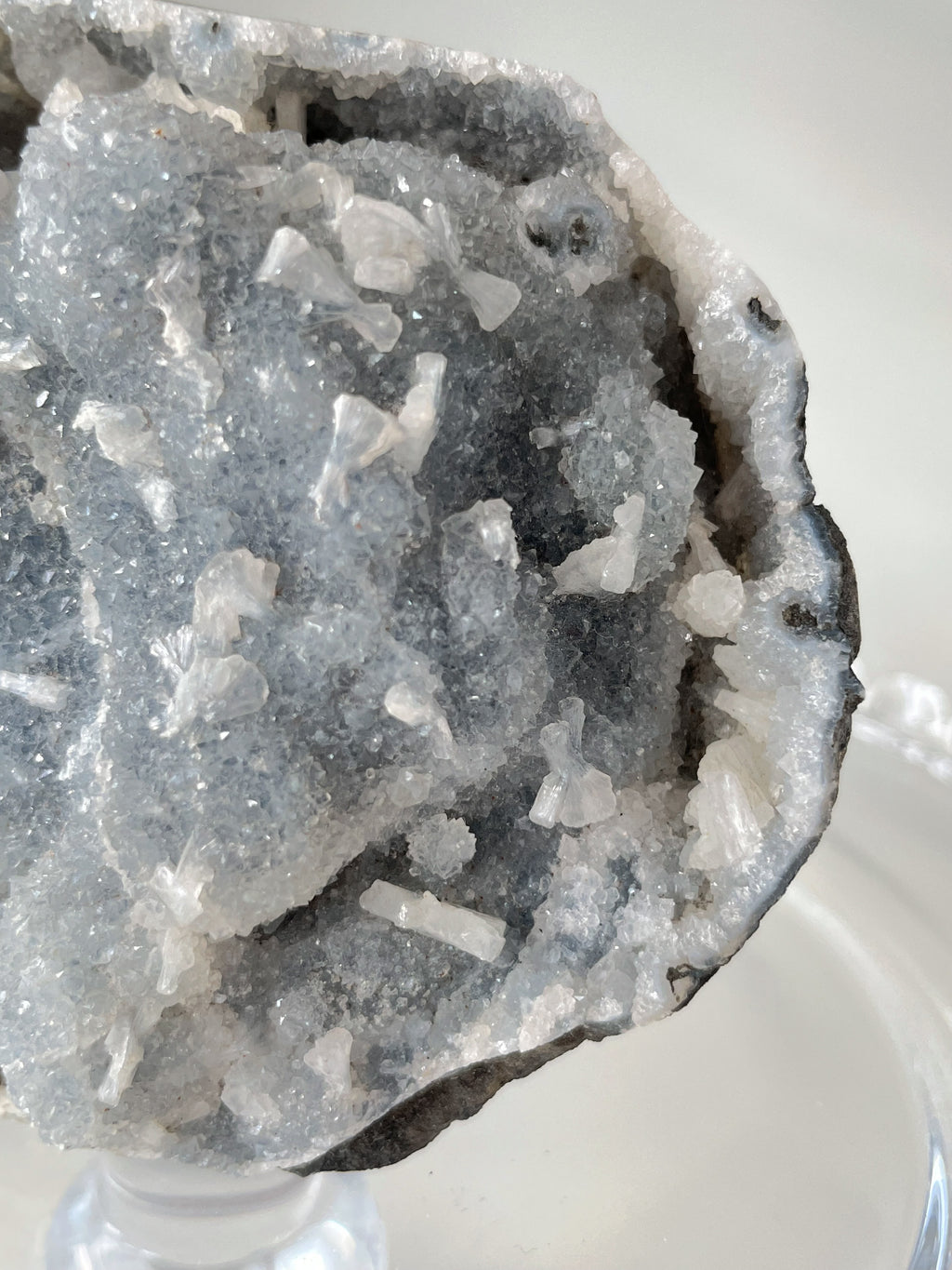 Blue Chalcedony Pink Stilbite Cluster 3