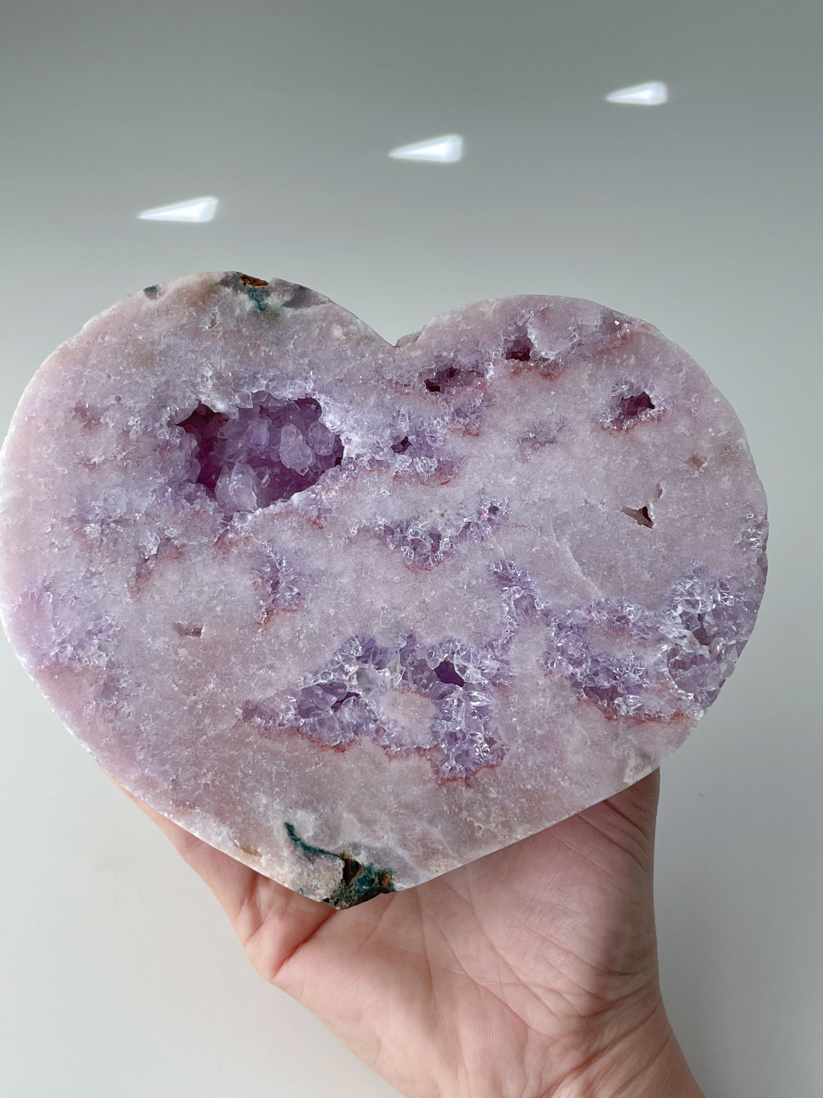 1.6KG Statement Pink Amethyst Heart on Stand 11