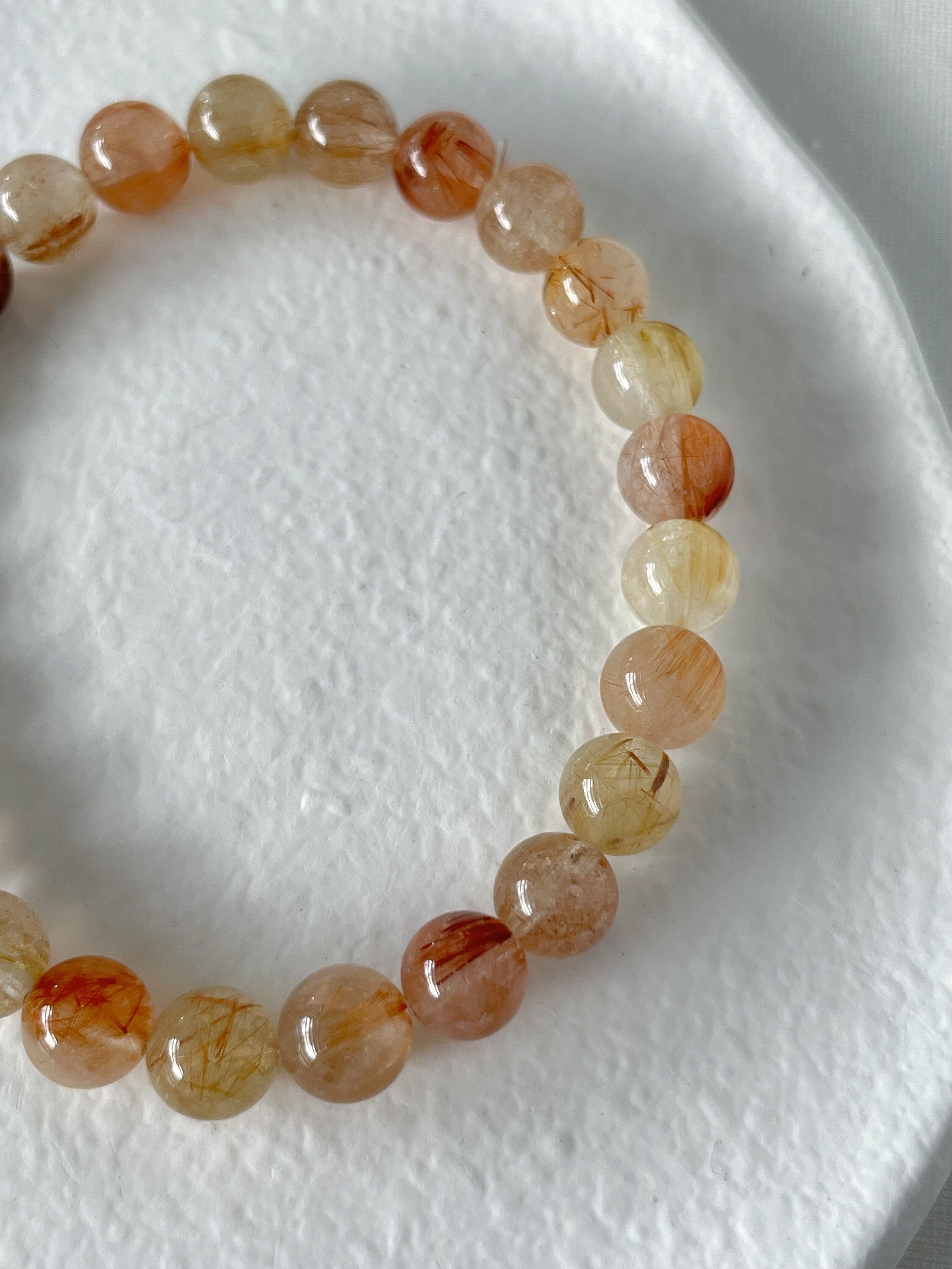 Rutilated Quartz Bracelet - 7.8mm