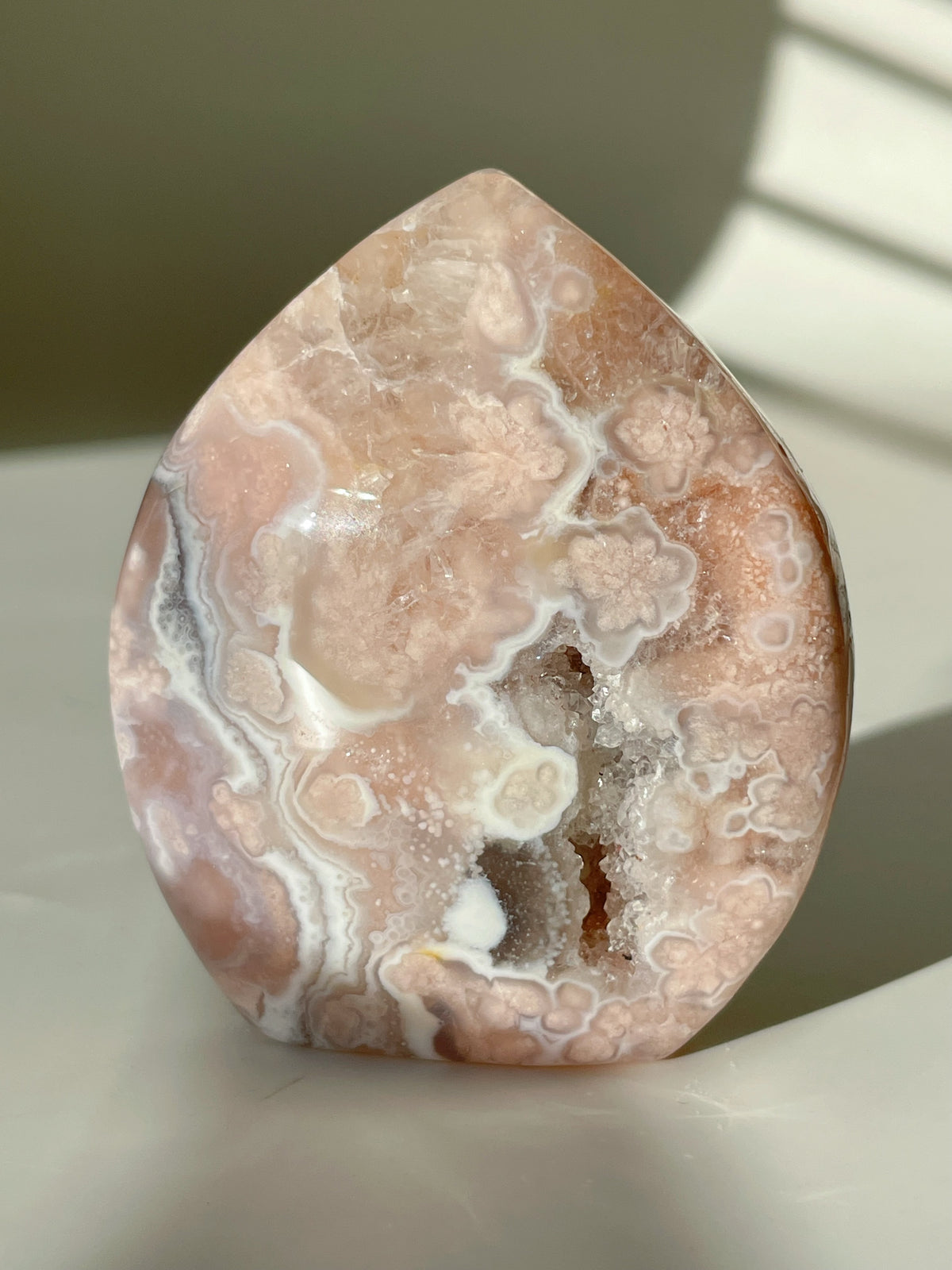 Pink Flower Agate Freeform 3