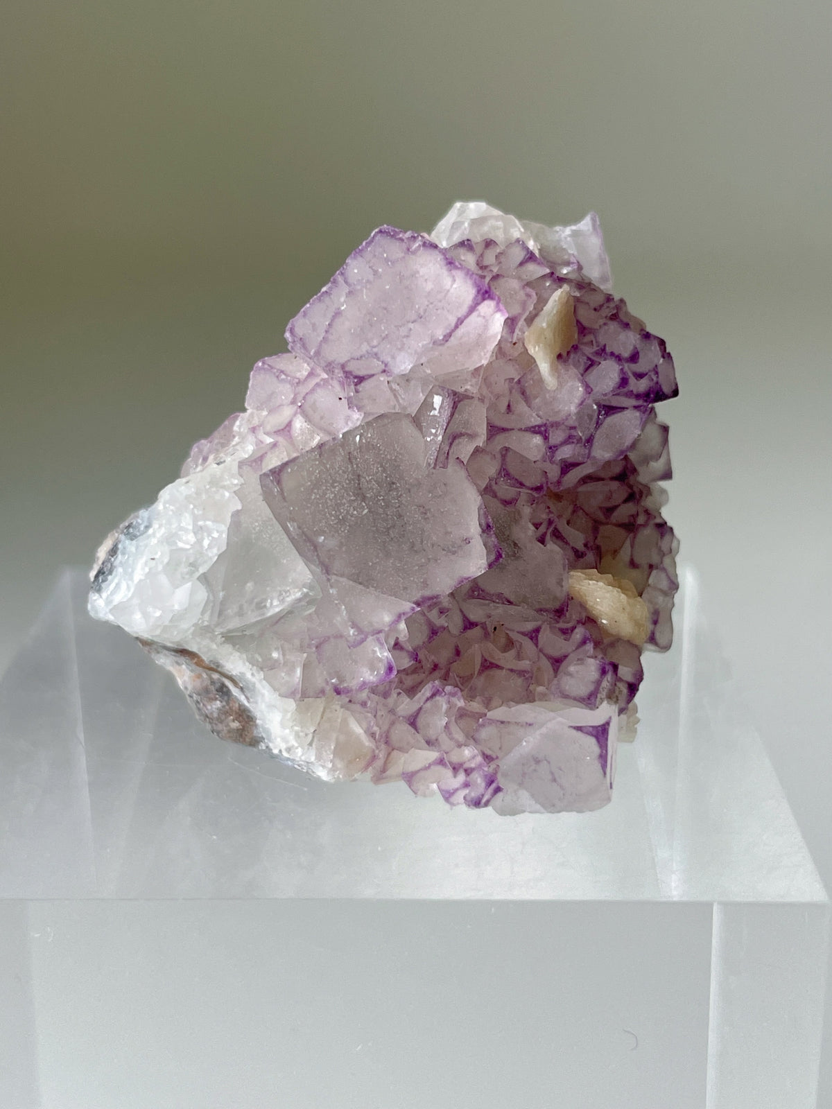 Purple-zoned (QR Code) Fluorite - Guizhou, China
