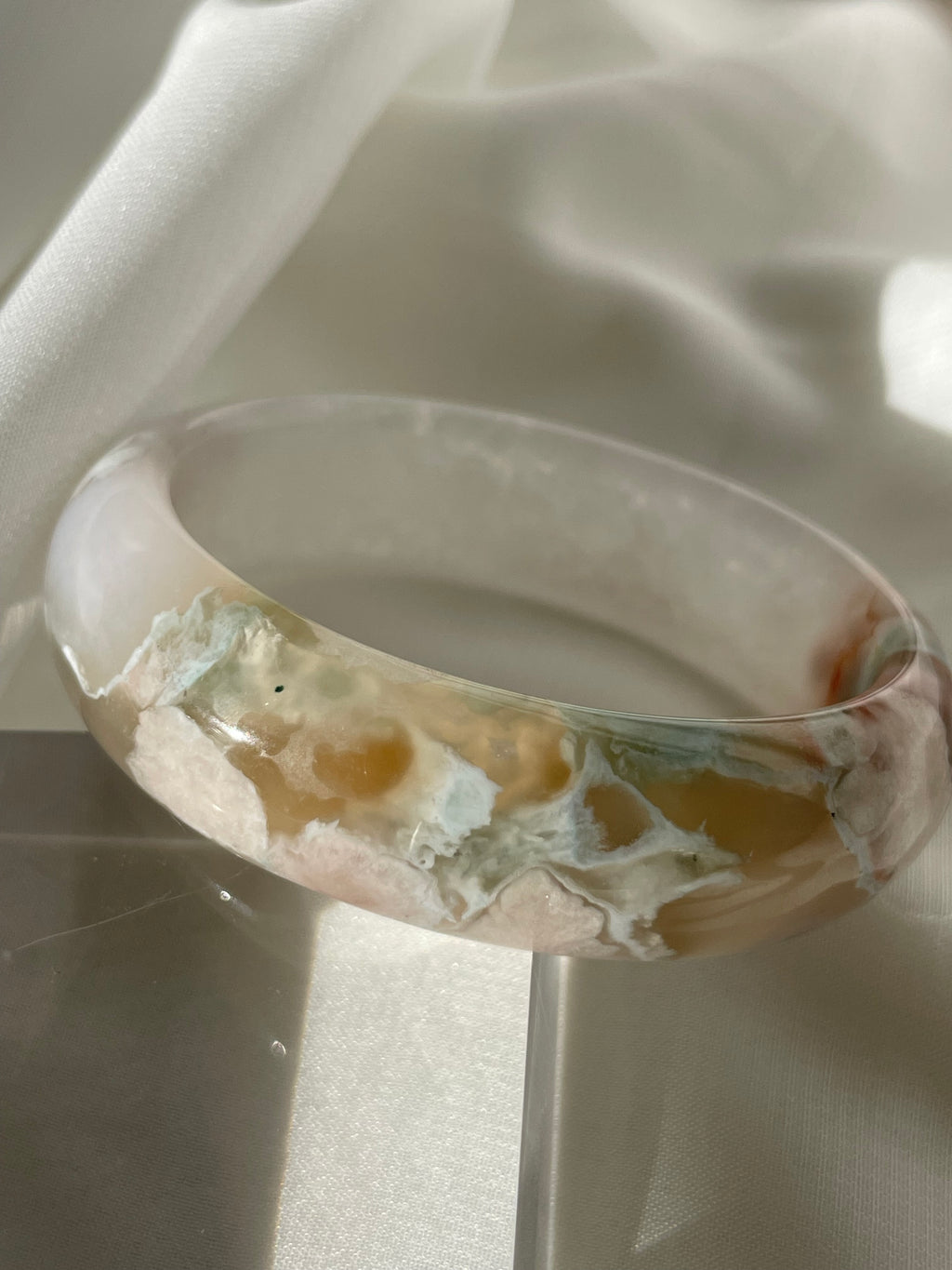 Flower Agate Bangle 2