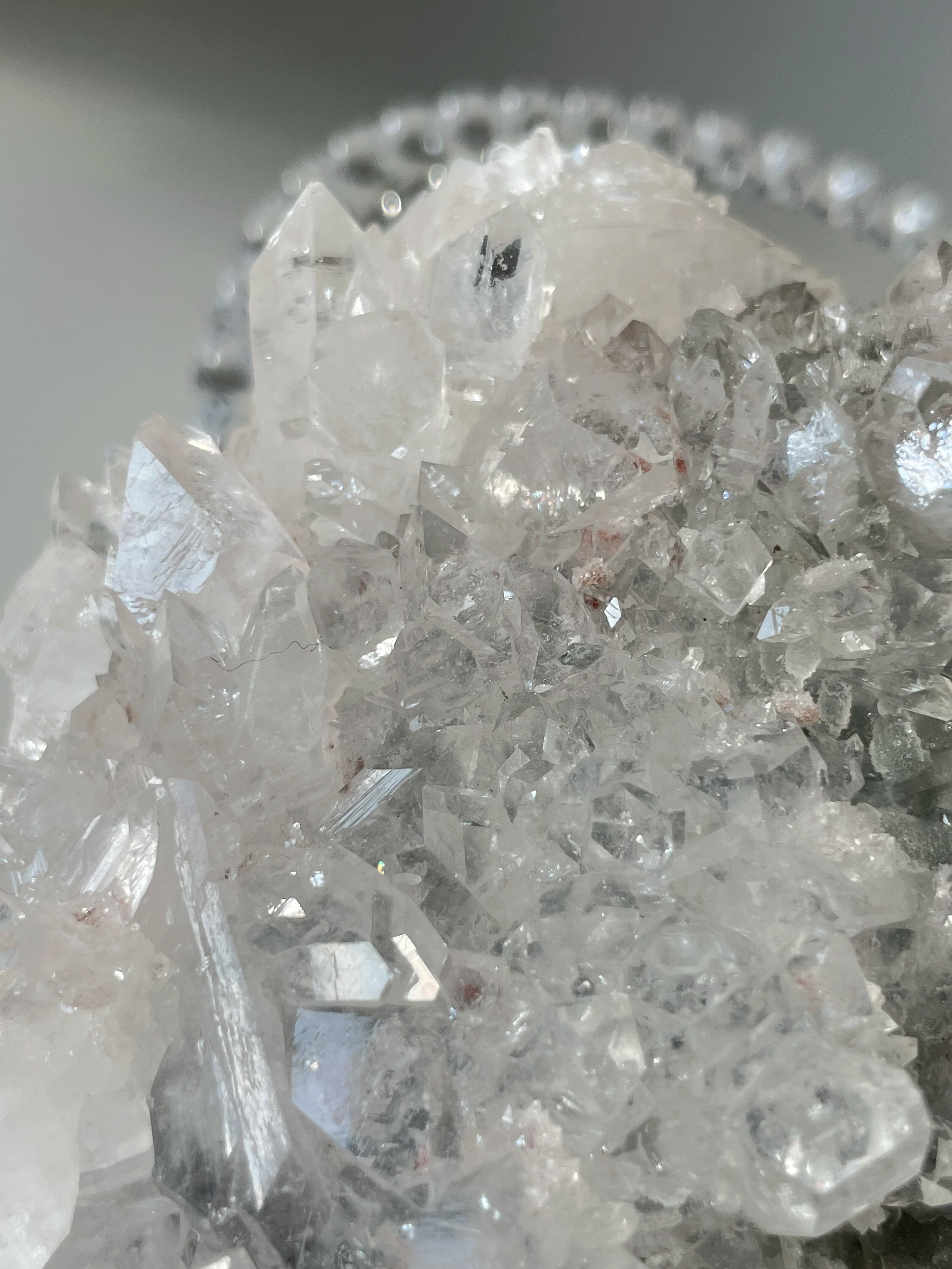 Apophyllite with Pink Calcite Cluster 2