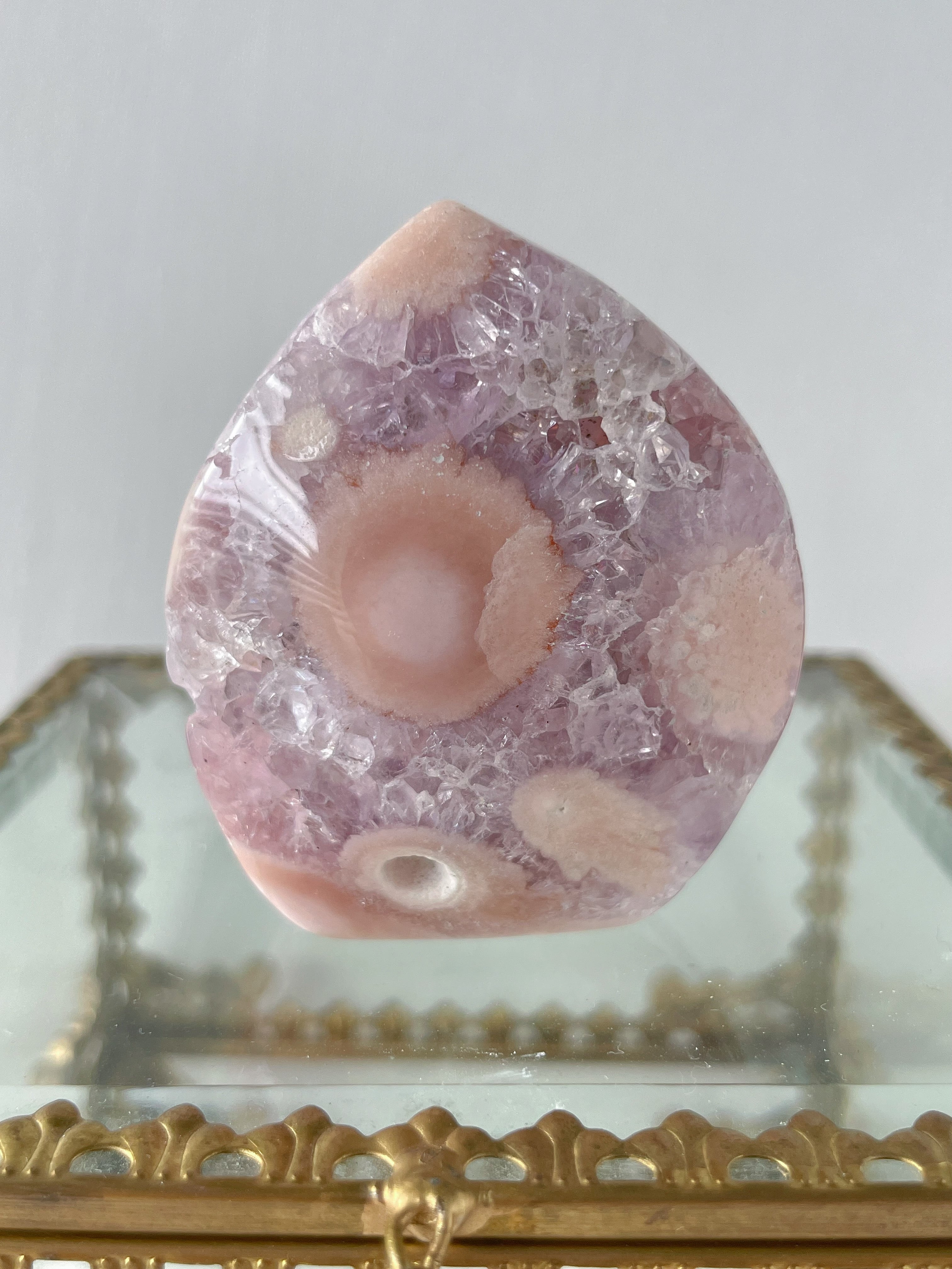 Flower Agate Purple Amethyst Freeform 3