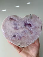 1.6KG Statement Pink Amethyst Heart on Stand 12