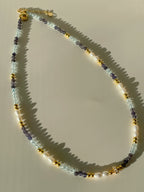 Iolite & Blue Topaz Crystal Necklace - 3mm Faceted