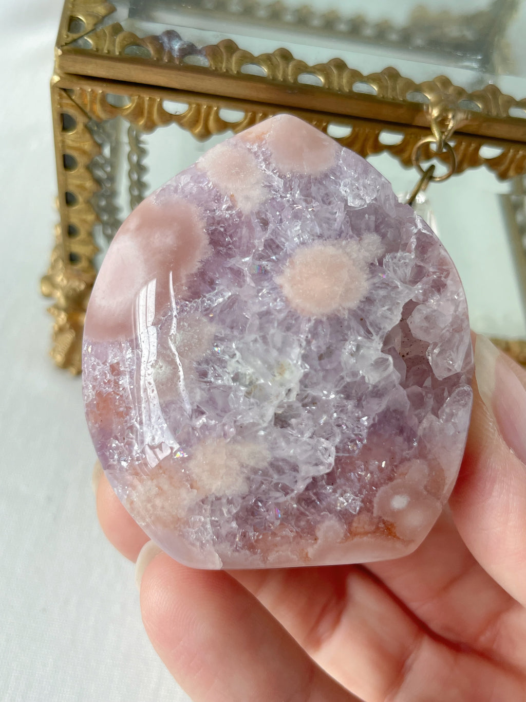 Flower Agate Purple Amethyst Freeform 3