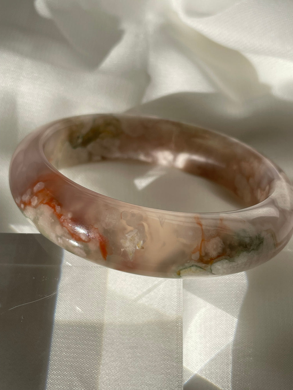 Flower Agate Bangle 1