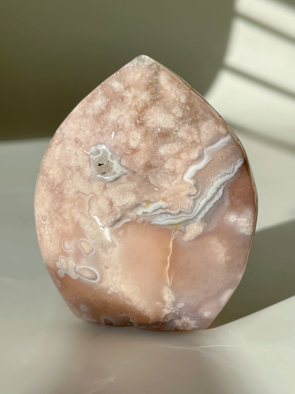 Pink Flower Agate Freeform 3