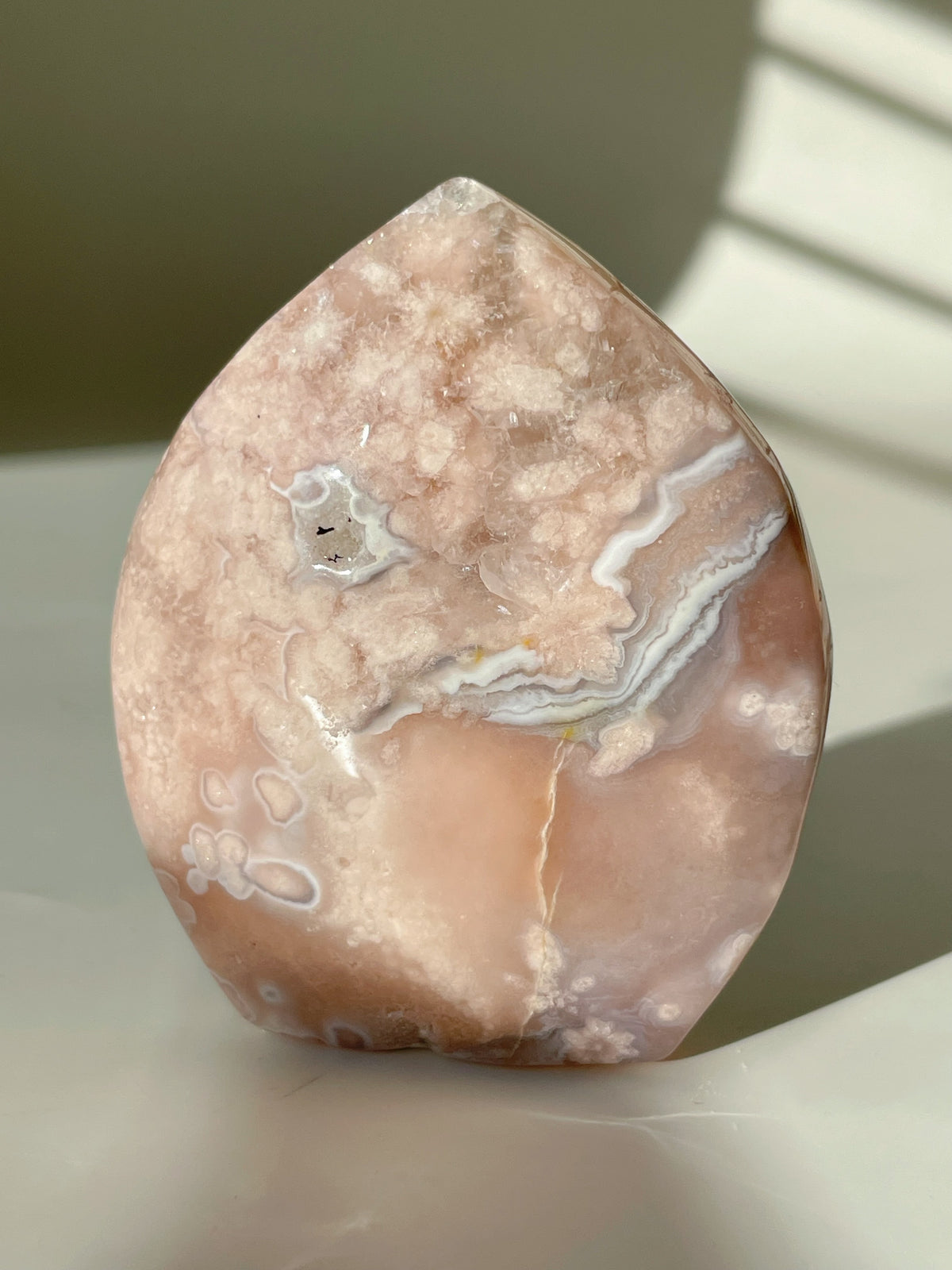 Pink Flower Agate Freeform 3