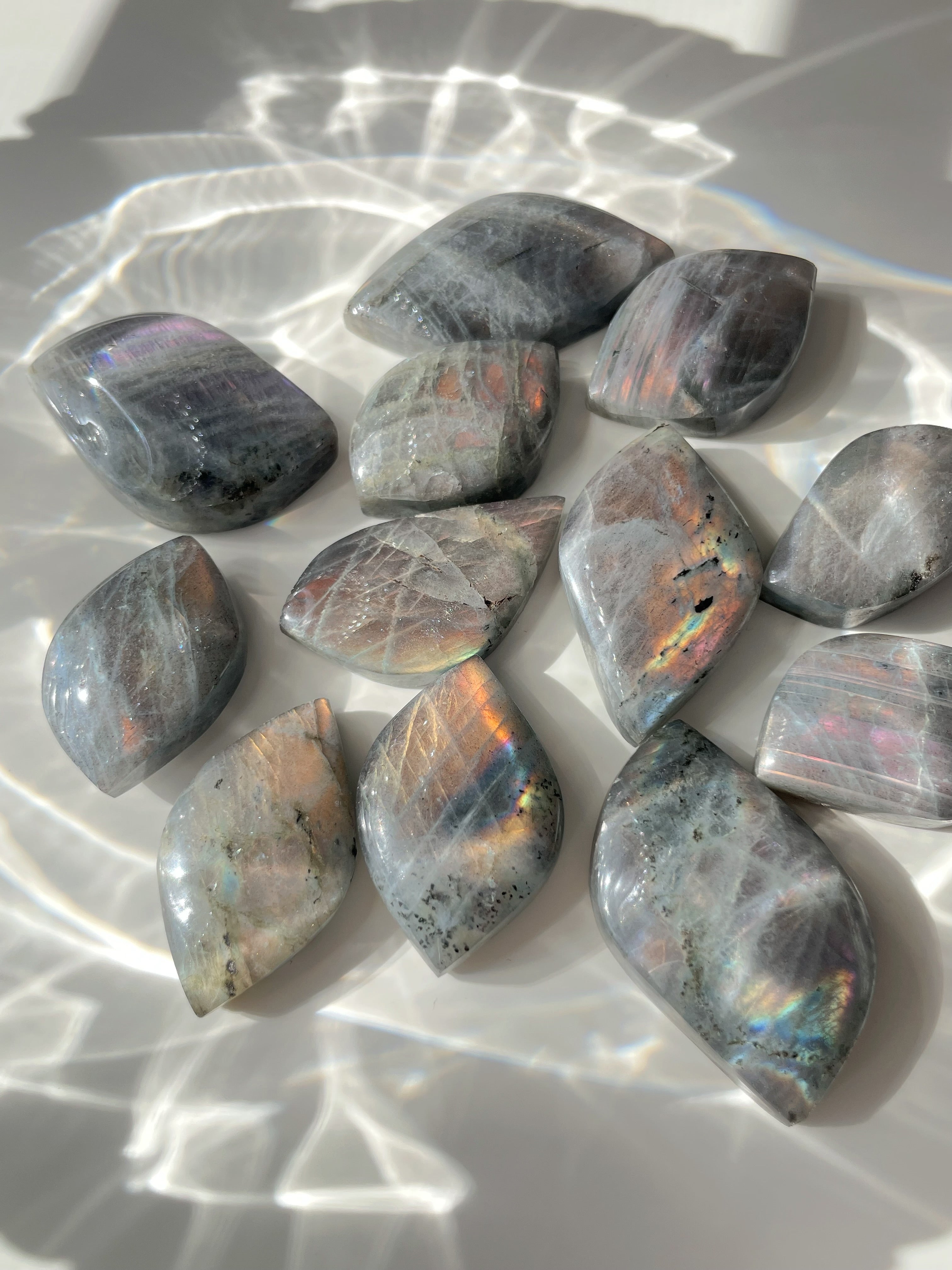 Labradorite Petal Pendants - Intuitively Chosen