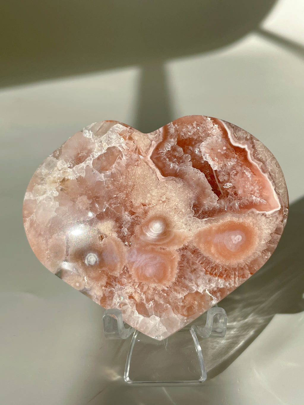 Flower Agate Heart