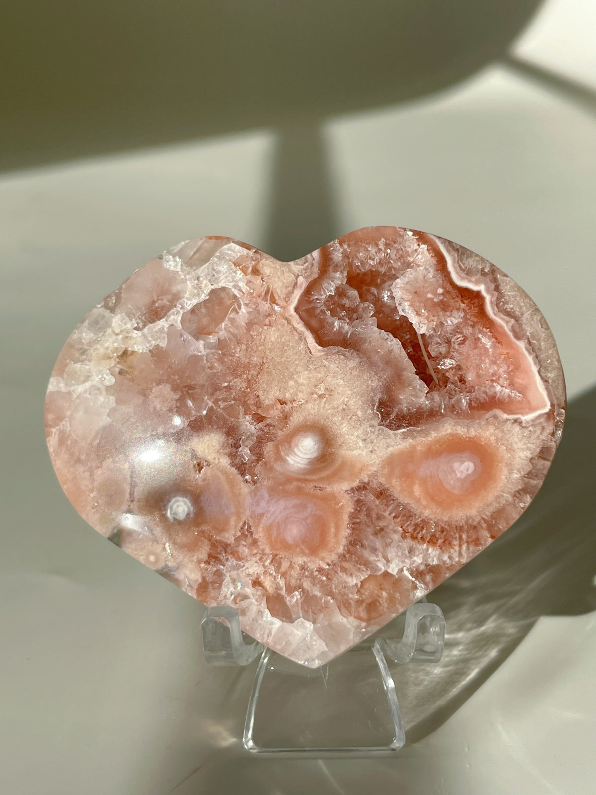 Flower Agate Heart