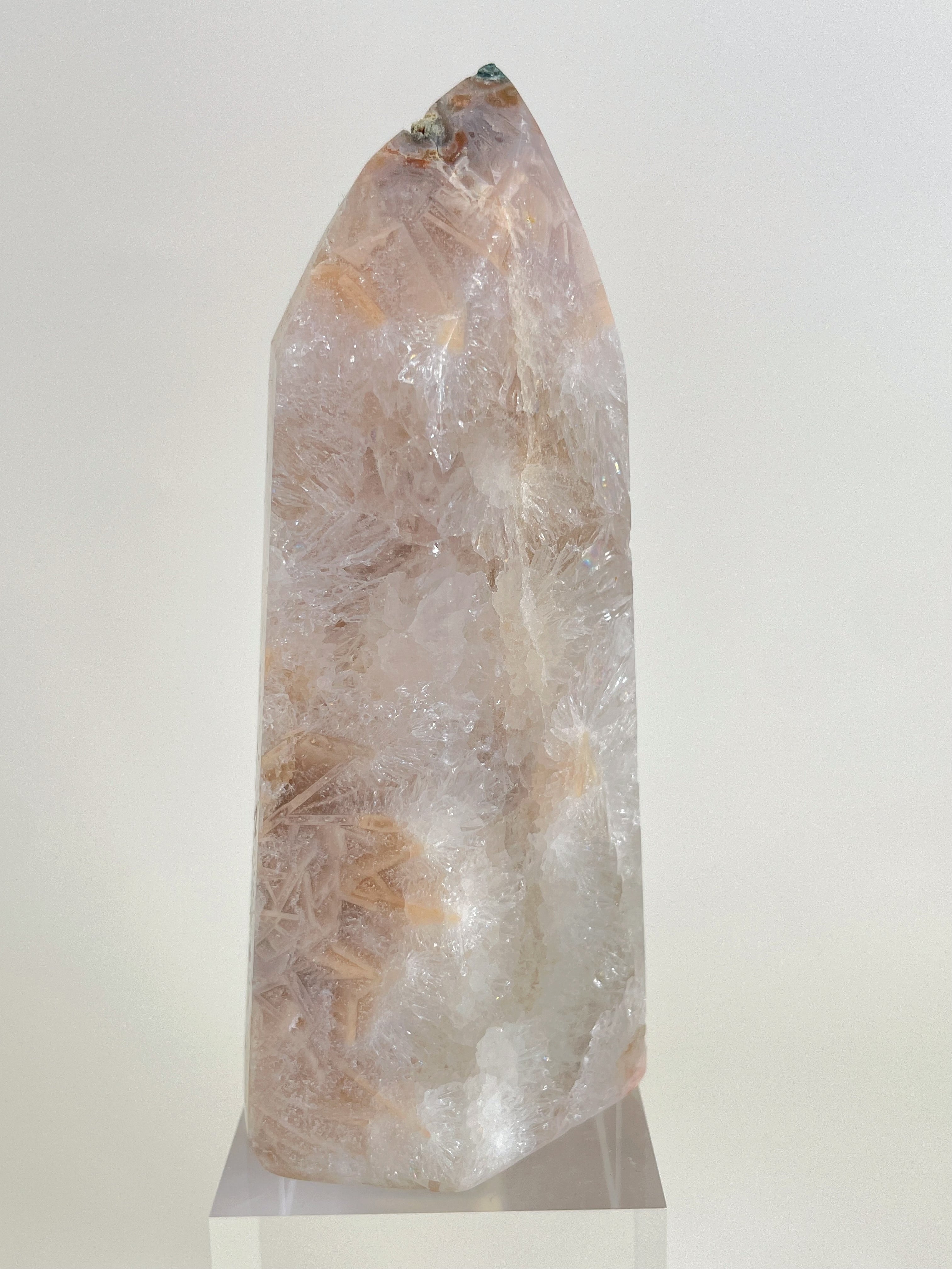 Pink Amethyst & Quartz Tower 18