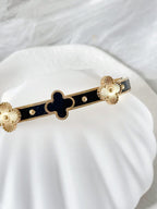 Waterproof Gold Clover Bangle | 18k Gold Filled – Kelli image 1